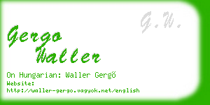 gergo waller business card